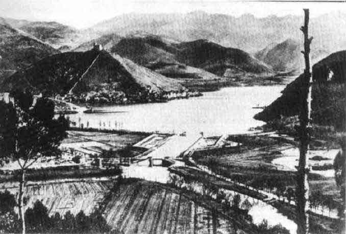 vecchia immagine del lago di piediluco